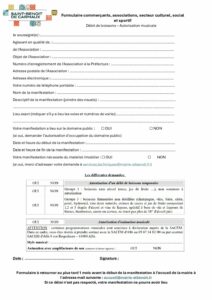 Formulaire demande débit de boissons 2025