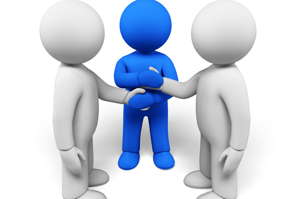 Mediation. 3D. Middleman